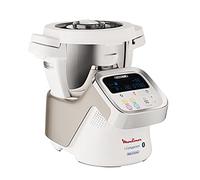 Moulinex i-Companion HF9001 - Robot de cocina Bluetooth 13 programas y 6 accesorios, capacidad 6 personas, incluye cuchilla picadora, batidor, mezclador, amasador, triturador y cesta de vapor
