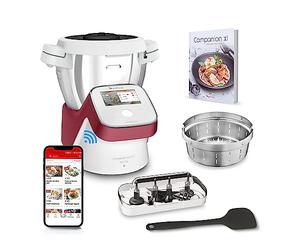 Moulinex I-Companion Touch XL HF9345 Robot de cocina de 3.5 L, acero inoxidable, 14 programas automáticos, wifi, pantalla táctil, 6 accesorios incluidos, apto lavavajillas, app libro recetas