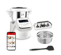 Moulinex I-Companion XL - Robot de cocina conectado, 14 funciones automáticas, capacidad para 10 personas, blanco, gris, fabricado en Francia