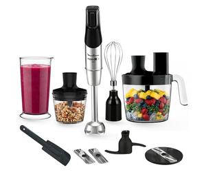 Moulinex Infinyforce Pro - Batidora de mano de 1200 W, Cuchillas Powelix de alto rendimiento y duraderas, Resultados rápidos, Gatillo ergonómico, Diferentes velocidades y accesorios, DD95JD
