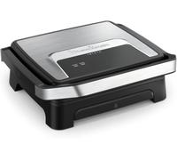 Moulinex Inicio, Plancha de Paninis y Grill de 2000W, Inox | 4/6 Personas, Placas Antiadherentes, Placas Antiadherentes, Superficie Amplia, Bandeja de Goteo, Apta Lavavajillas, GI271D