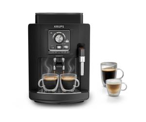 Moulinex KRUPS Serenity, Superautomática, 4 Bebidas, Espumador de leche, Café en grano, 15 bares, 1.7L depósito agua, Negro