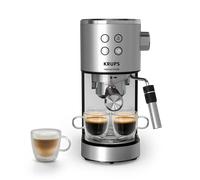 Moulinex KRUPS Virtuoso+ Autotamping, Espresso, Autoprensado, 15 bares, Sin Portafiltros, Calidad Barista, Inox, Thermoblock