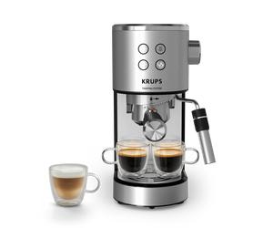 Moulinex KRUPS Virtuoso+ Autotamping, Espresso, Autoprensado, 15 bares, Sin Portafiltros, Calidad Barista, Inox, Thermoblock