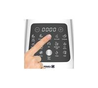 Moulinex Perfect Mix+ LM835D - Batidora de vaso de 1400 W, modo manual, autoclean, jarra de cristal, acero inoxidable