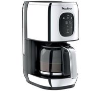 Moulinex Majestuo Cafetera filtro, Programable 15 tazas, Fácil de usar, 1000w, Acero inoxidable/Negro, FG883D10