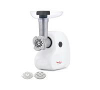 Moulinex ME208139 Picadora de Carne 1400W, Blanca, 1 Velocidad, Partes lavables