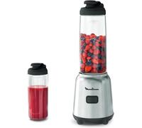 Moulinex Mix&Move, Mini Batidora 300W Botellas Tritan Cuchillas Extraíbles