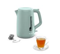 Moulinex Morning Plus 1.7 L - Hervidor eléctrico e inalámbrico, 2400 W, gran capacidad, medidor taza, medidor de agua, filtro antical, base giratoria, incluye infusionador, té e infusiones, BY2M13