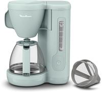 Moulinex Morning Plus - Cafetera de filtro, 1000 W potencia, 1,25 L capacidad, soporte giratorio, función antigoteo, mantener caliente, filtro permanente, FG2M13
