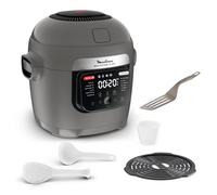 Moulinex Multicook Fry - Multicocina y aire freidora (12 programas, 6 L, gris, espátula incluida YY5553FB