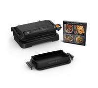 Moulinex OptiGrill 4en1 XL, Parrilla Grill inteligente, 2200W, 12 programas, Fácil de limpiar, Formato XL (6/8 personas), Accesorios, Negro