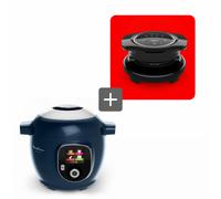 Moulinex Cookeo+, Olla Eléctrica Programable, 6L, 6 programas, 150 Recetas Integradas, Azul