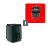 Moulinex Easy Fry Max - Freidora de aire, capacidad de 5 l, hasta seis personas, ahorro de tiempo y energía, panel de control digital, 10 programas de cocción automáticos, EZ2453