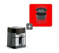 Moulinex EZ505D10 freidora Sencillo 4,2 L Independiente 1400 W Freidora de aire caliente Acero inoxidable