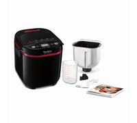 Moulinex Pain Plaisir OW2208 - Panificadora 1Kg, pantalla LCD, 17 programas automáticos, bizcochos, masas, mermeladas y cremas, sin gluten, 3 opciones de tostado y peso, incluye libro de recetas