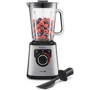 Moulinex PerfectMix Inox, Batidora de vaso de 1200 W | Alta velocidad, Tecnología de cuchillas Powelix, Fácil de limpiar, Jarra de vidrio termorresistente, 2 L, LM811A
