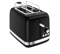 Moulinex Principio Tostadora de 2 Ranuras, 850 W, 6 Ajustes de Control de Tostado, Negro, Diseño Compacto y Elegante para Pan, Bollería y Bocadillos, Modelo TT110232