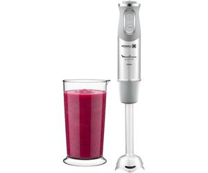 Moulinex QuickChef, Batidora Mano 1000W, 10 Velocidades, Vaso Medidor | Tecnología Powelix, 4 Cuchillas acero inoxidable, Textura cremosa, Mango antideslizante, Protector antisalpicaduras, DD65AD