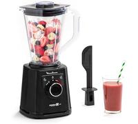 Moulinex Smoothie, Batidora de vaso 1200 W, pica hielo, función AutoClean, jarra Tritán de 2 L, tecnología de cuchillas Powelix, 3 programas automáticos y sistema de refrigeración integrado - LM88A8