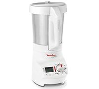 Moulinex Soup & Co LM904110 - Sopera eléctrica, recetas frías y calientes, programas automáticos, 5 velocidades + función Pulse + picar hielo, vaso de acero inoxidable, 1.8 L
