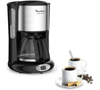 Moulinex Subito FG362810 Cafetera De Goteo, 1000 W, 1.2 Litros, Acero Inoxidable, Negro