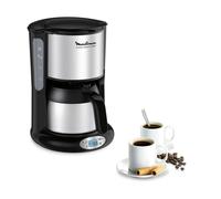 Cafetera termo Moulinex FT3628 Subito con temporizador digital, 4 programas, jarra térmica, 0,9 litros, acero inoxidable/negro mate