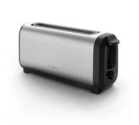 Moulinex Subito, Tostadora de ranura larga, Tuesta más rápido, Menor consumo energético, Negro y acero inoxidable