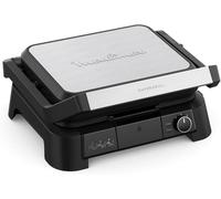 Moulinex SuperGrill 3en1 - Grill de contacto, plancha y paninis, interior/exterior, 2000W, termostato regulable, 3 alturas, modo barbacoa, placas antiadherentes y extraíbles, GI510DF0