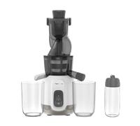 Moulinex Ultra Juice, Licuadora, Tubo ancho, Autolimpieza, Botella para llevar, Blanco y Negro