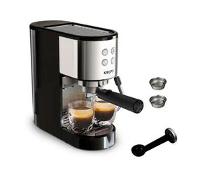 Moulinex Virtuoso Essential, Cafetera espresso de bomba, 15 bares, Inox