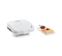 Moulinex Waffle Time, Gofrera, Placas con Revestimiento Antiadherente, Precalentamiento, Blanco