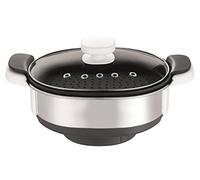 Moulinex XF384B10 - Accesorio para cocinar al vapor Cuisine Companion, capacidad de 3.7 L, suficiente para 6 personas, aporta 2 niveles de cocción adicionales a tu Cuisine Companion, asas aislantes