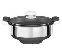 Moulinex XF384B10 - Accesorio para cocinar al vapor Cuisine Companion, capacidad de 3.7 L, suficiente para 6 personas, aporta 2 niveles de cocción adicionales a tu Cuisine Companion, asas aislantes