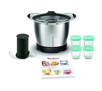 Moulinex XF387E10 - Accesorios Cuisine Companion, bol para bebés de 1,4 L de capacidad, 4 tarros adaptados de almacenaje, compatible con la gama Companion incluye libro de recetas