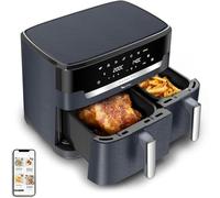 Moulinex XXL Dual Easy Fry 11L: Freidora de Aire de Doble Cesta +8 Personas, Dos cestas (6,5 L + 4,5 L),7 Programas Automáticos, EZ942BF0
