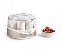 Moulinex Yogurteo, Yogurtera, 7 tarrinas de 160 ml, Parada Automática, Plata