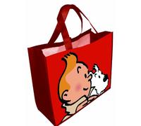 Moulinsart Bolsa impermeable roja Tintín y Milú 45x38x20cm (04227)