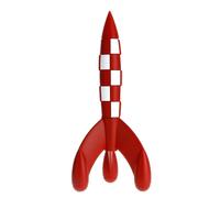 Moulinsart Figura de Colección Cohete Lunar PVC/ABS, Rojo y Blanco, 17 cm