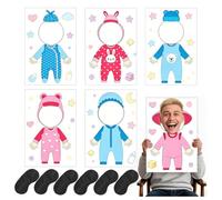 MouMouPurr Juego de 6 juegos de baby shower para alimentar al bebé, Feed Me