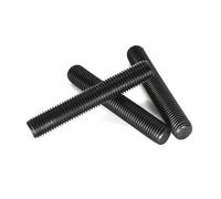 MOUMOUTEN 10 pernos roscados M12 x 75 mm, acero al carbono grado 10.9, acabado de óxido negro, varilla roscada larga para muebles, mantenimiento industrial, sujetadores de conexión.