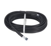 MOUMOUTEN 10m Manguera de Jardín, Negro M22x1.5mm Casquillo 14mm Tipo de Borde Cóncavo Sin Dobleces Manguera Ligera de Agua Limpia con Conectores para el Patio Césped al Aire Libre Lavado de Autos