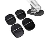 MOUMOUTEN 4 Almohadillas estabilizadoras para Gato RV, 14x17,8 cm, Almohadillas Antideslizantes para Gato RV, nivelador antihundimiento para Remolque RV con Pasador de Bloqueo Seguro (Negra)