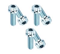 MOUMOUTEN 6 Uds M5×15mm Aleación Titanio Perno Brida Torx (Ice Blue) | Cabeza de Brida Combo Torx & Hex, Acabado Anodizado, Sujeción Ligera para Upgrade Moto, Scooter y Bicicleta