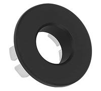 MOUMOUTEN Agujero del fregadero, cubierta de desbordamiento de fregadero de latón cubierta redonda para casas, centros comerciales, hoteles(negro)