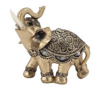 MOUMOUTEN Estatuas de Elefante de Buena Suerte y Riqueza, pequeña Figura Coleccionable Retro con Tronco hacia Arriba, Estatua de Animal, decoración para Sala de Estar, gabinete de Vino, (Metro)