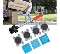 MOUMOUTEN Herramienta para mover muebles, 8 piezas Elevador de muebles de servicio pesado con kit de diapositivas giratorias de 360 grados, Juego de rodillos móviles para muebles pesados portáti