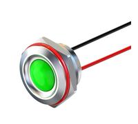 MOUMOUTEN Luces LED Metálicas Luz de Señalización Verde 19 mm 220V