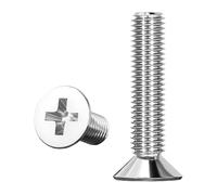 MOUMOUTEN M4*65 Tornillos de máquina de cabeza avellanada plana, acero inoxidable 201, rosca completa Phillips, para reparaciones e instalaciones de bricolaje, cantidad 100pcs, estándar GB 819