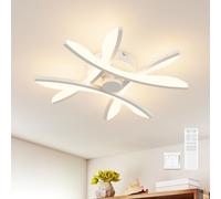 MOUNM Lámpara de Techo LED 28W con Luz Nocturna, Plafón Moderno con Control Remoto, Luz Regulable 3000K-6000K, para Salón, Dormitorio, Cocina